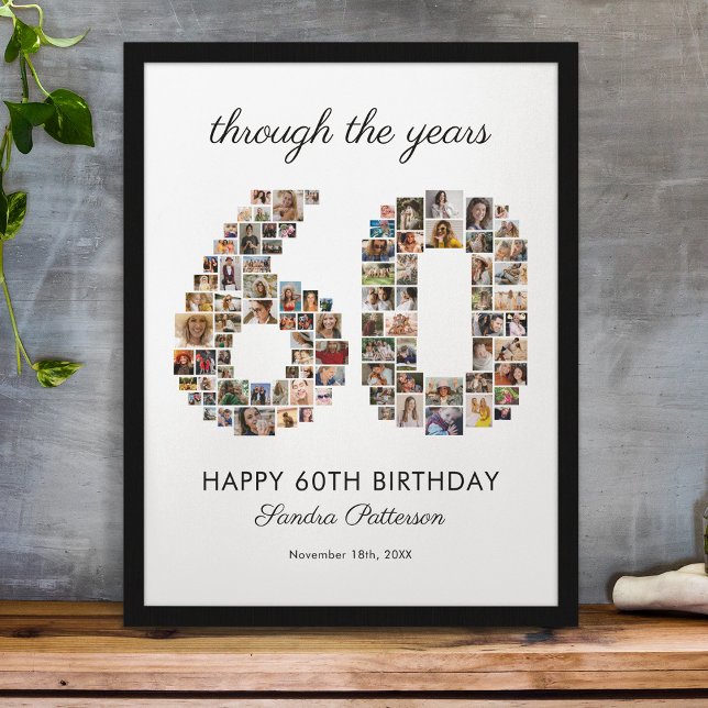 60-årsfirande fotokollage poster (Skapare uppladdad)