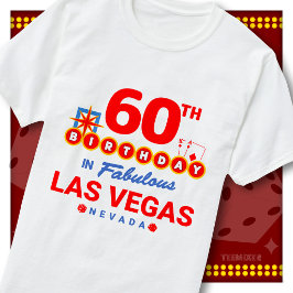60-årsfirande Las Vegas välkomstskylt Party Squad T Shirt