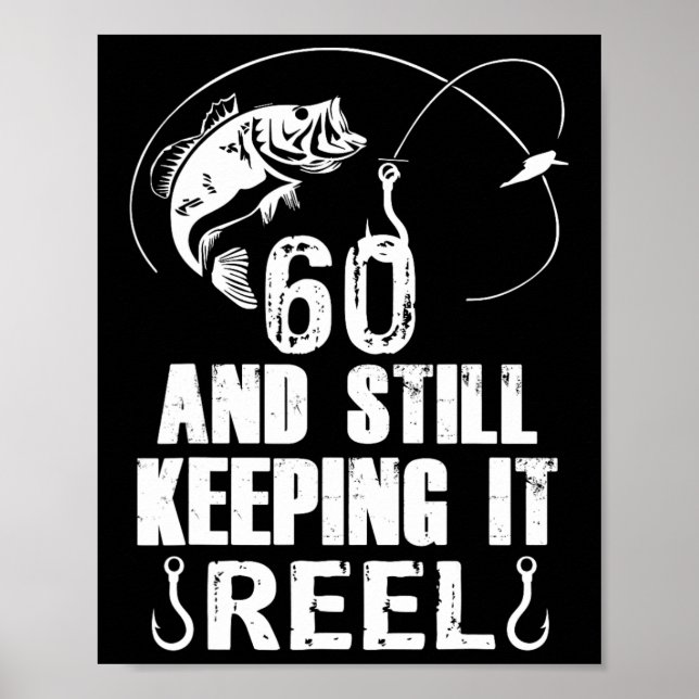60-årsfirande och fortfarande på fiske  poster (Framsidan)