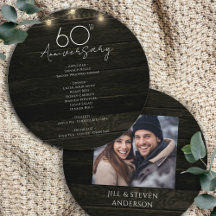 60-årsfirande Rustika Ljus av Trä