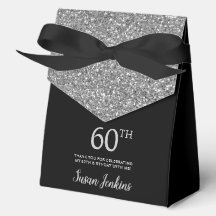 60-årsfirande Silverglitter Tacksamhet