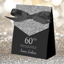 60-årsfirande Silverglitter Tacksamhet