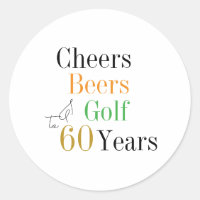 60-årsfirande Skål och Öl Golf Minimalistisk
