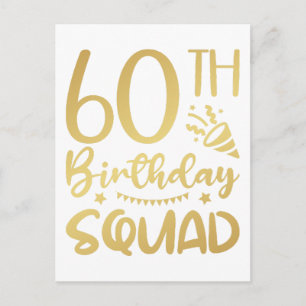 60-årsfirande Squad 60 Festsällskap Vykort