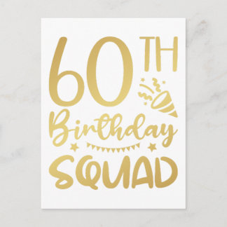 60-årsfirande Squad 60 Festsällskap Vykort