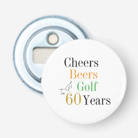 60-årsfödelsedags Skål och Öl Golf Minimalistisk