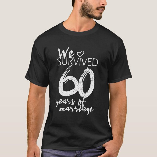 60-årsgåva från Bröllop - 60 år lång T Shirt (Framsida)