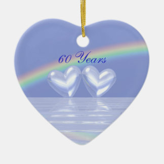 60-årsjubiléet Diamond Hearts Julgransprydnad Keramik