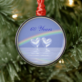 60-årsjubiléet Diamond Hearts Julgransprydnad Metall