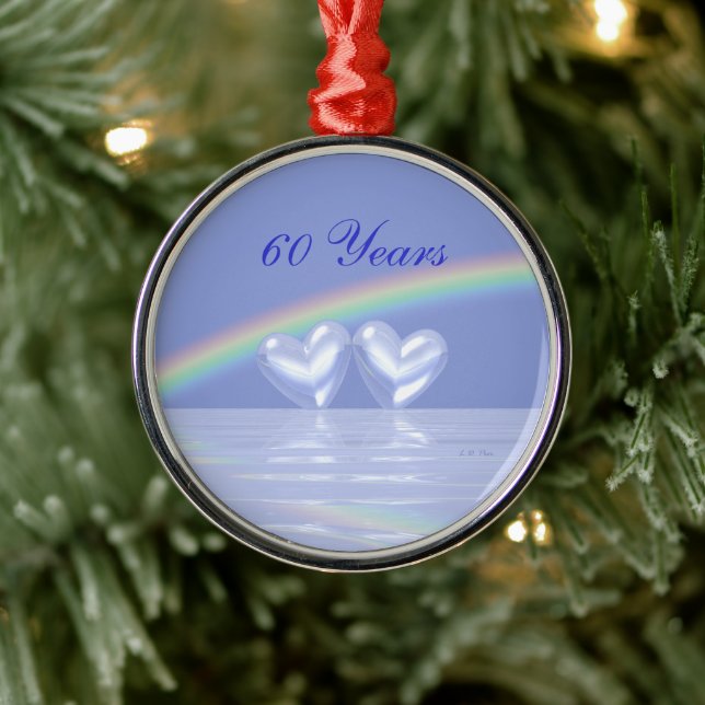 60-årsjubiléet Diamond Hearts Julgransprydnad Metall (Träd)