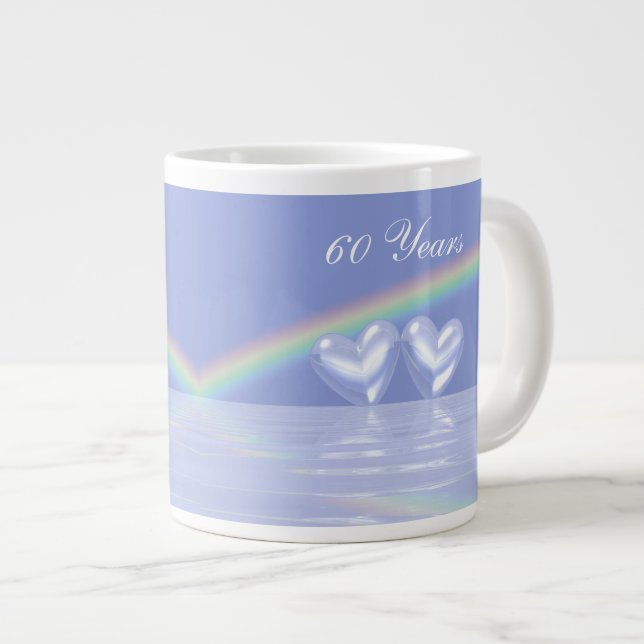 60-årsjubiléet Diamond Hearts Jumbo Mugg (Framsida höger)