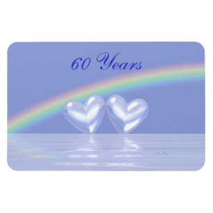60-årsjubiléet Diamond Hearts Magnet