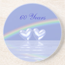 60-årsjubiléet Diamond Hearts Underlägg Sandsten