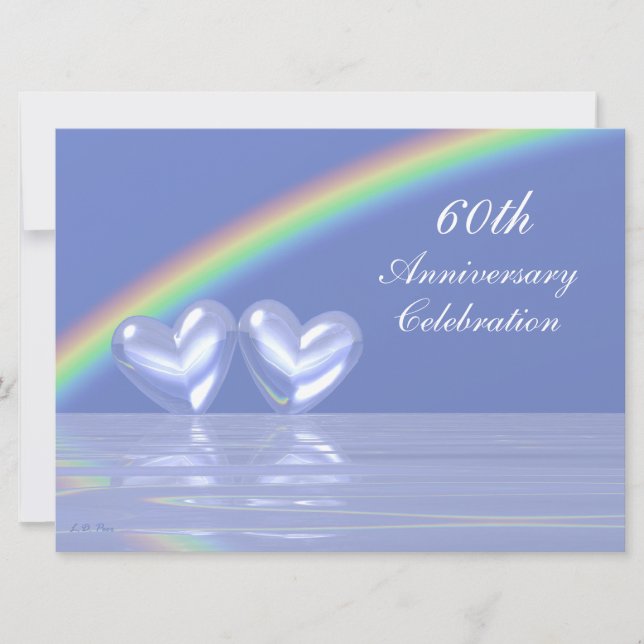 60-årsjubileum Diamanthjärtan Inbjudningar (Framsida)
