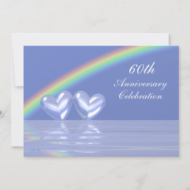 60-årsjubileum Diamanthjärtan Inbjudningar (Framsida)