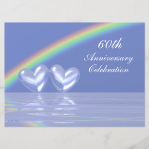 60-årsjubileum Diamond Hearts Inbjudningar