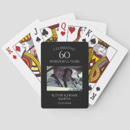60-årsjubileum Elegant Personlig Fotogåva Casinokort