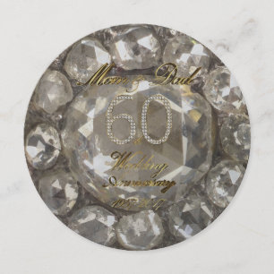 60-årsjubileum Föräldrar Diamantbröllop Kort