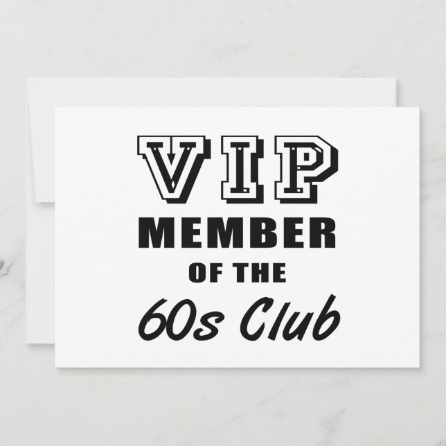 60-årsjubileum Klubb Birthday Kort (Framsida)