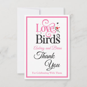 60-årsjubileum Love Birds Personlig Tack Kort