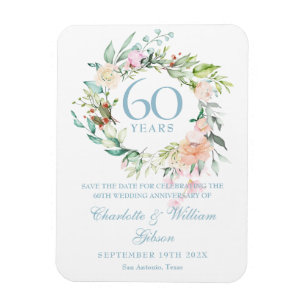 60-årsjubileum Spara datum Landsbygdens rosor Magnet