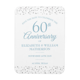 60-årsjubileum Spara datumet Kärlek Hearts Magnet