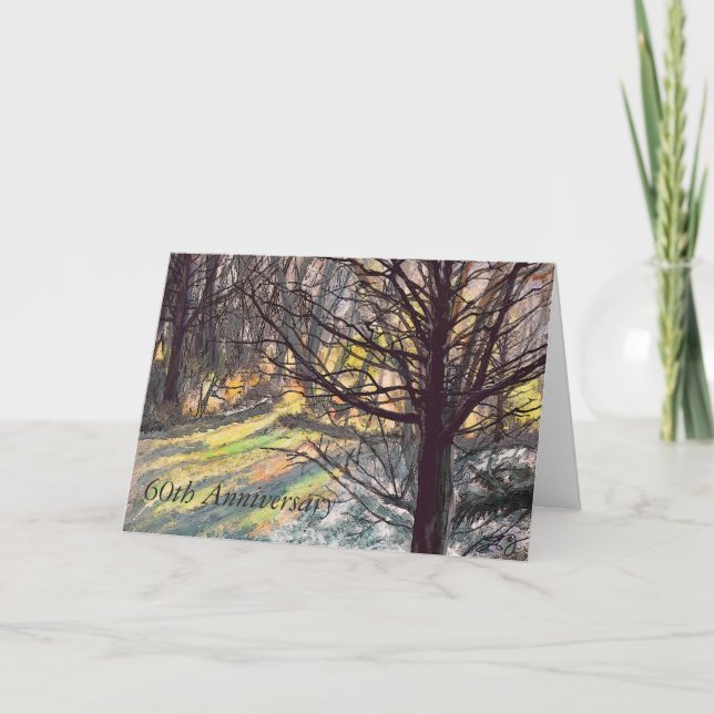 60-årsjubileumskort Trädgårdssol Kort (Framsida)