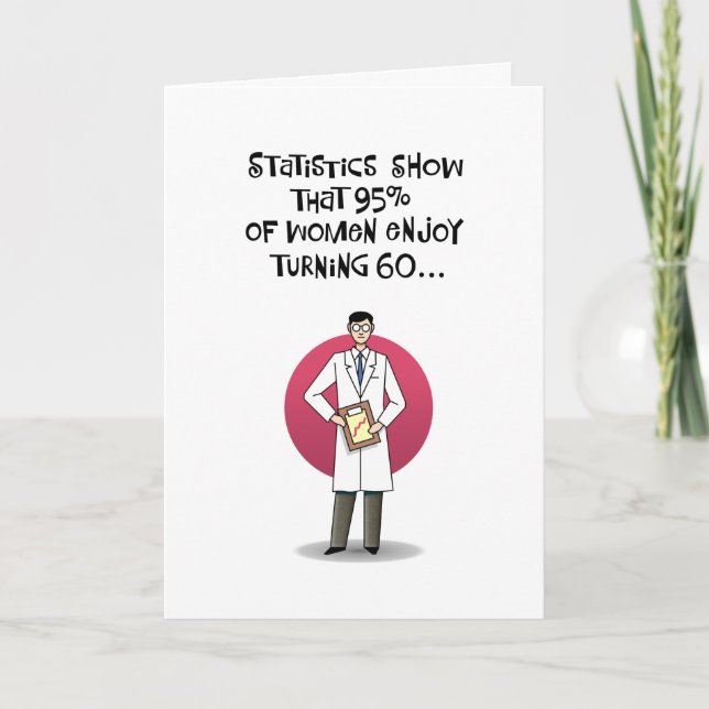 60-årskort för kvinnor kort (Framsida)