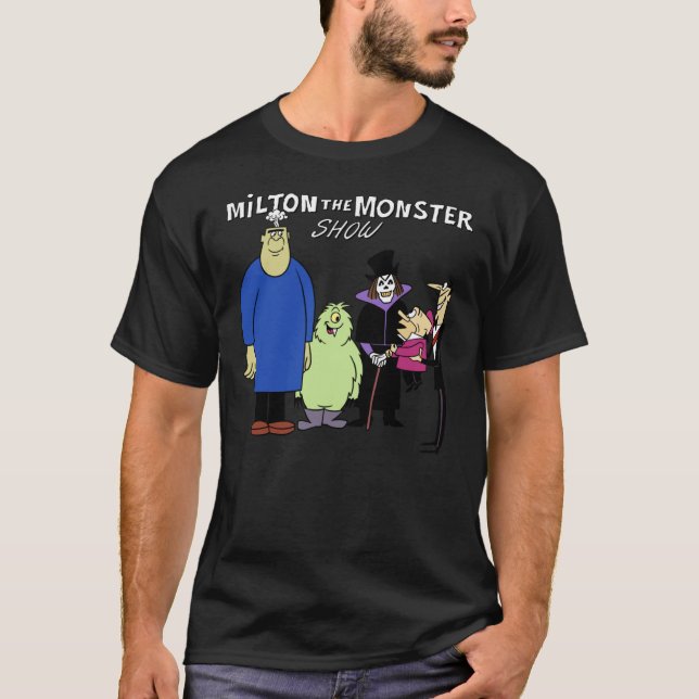 60-årsmoment för Monster Show Characters och Logot T Shirt (Framsida)