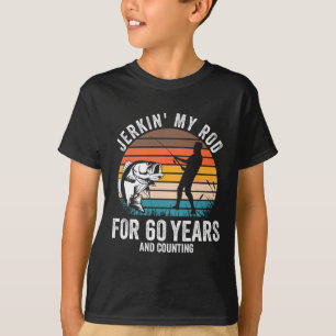 60-årspresent För Fiskare Män Rolig Fiske T Shirt