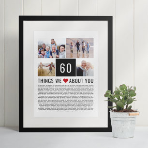 60-årspresent Idéer Till Sakernas Vi Älskar Lista Poster