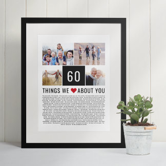 60-årspresent Idéer Till Sakernas Vi Älskar Lista Poster