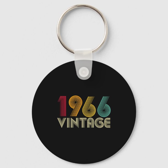 60-årspresent Män Kvinnor Retro Vi Nyckelring (Framsida)