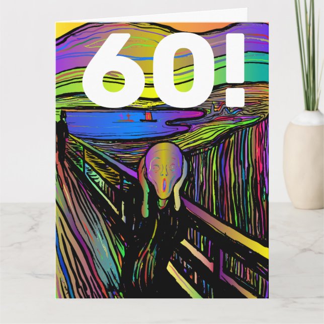 60 BIRTHDAY 60 FUNNY GREETING CARD TACK KORT (Framsida)