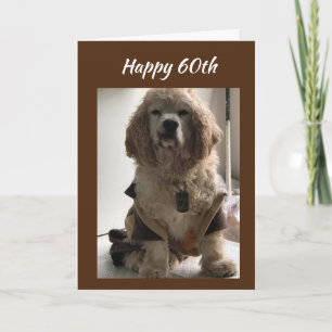**60 BIRTHDAY ÖNSKEMÅL FRÅN COCKER SPANIEL**-kort Kort