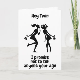 **60 BIRTHDAY** SÄG INTE ÅLDER TWIN-Kort Kort