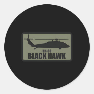 60 Black Hawk Patch Subdued Runt Klistermärke