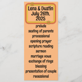 60 Citrus Bröllop Program