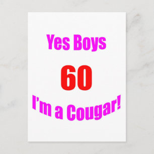 60 Cougar Birthday Vykort
