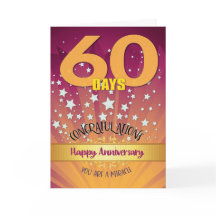 60 Dagar Återhämtningsjubileum Fet Siffra