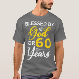 60 dagars 60 födelsedag välsignad av Gud i 60 år T Shirt
