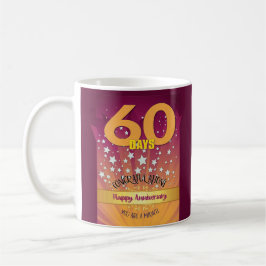 60 dagars ANPASSNINGSBAR Recovery Annidag fet tal Kaffemugg