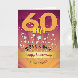 60 dagars återställningsårsdag, fet siffra kort