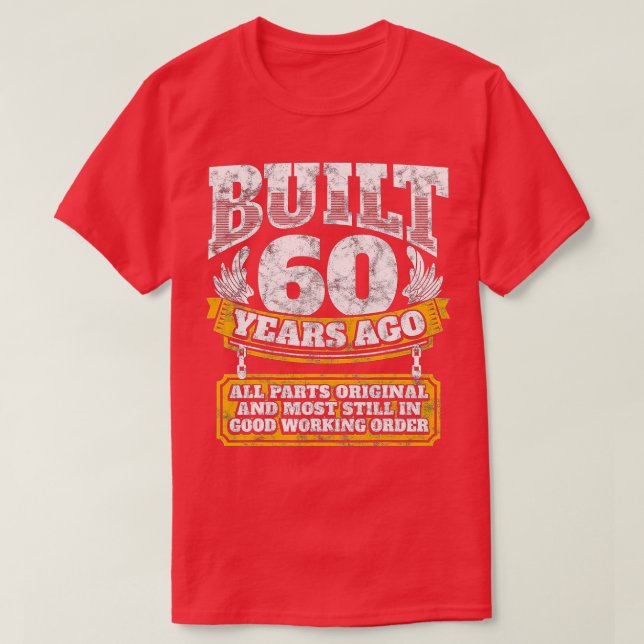 60-dagars gift för födelsedagen - 60 år t shirt (Design framsida)