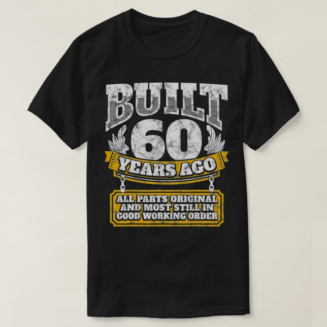 60-dagars gift för födelsedagen - 60 år t shirt (Design framsida)
