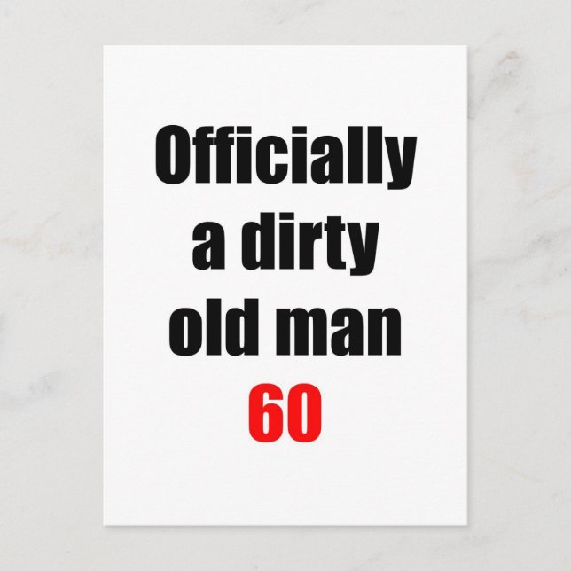 60 Dirty Old Man Vykort (Framsida)