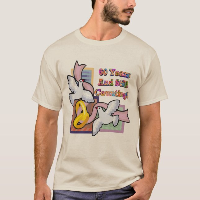 60:e årsdagen av Bröllop T-shirt (Framsida)