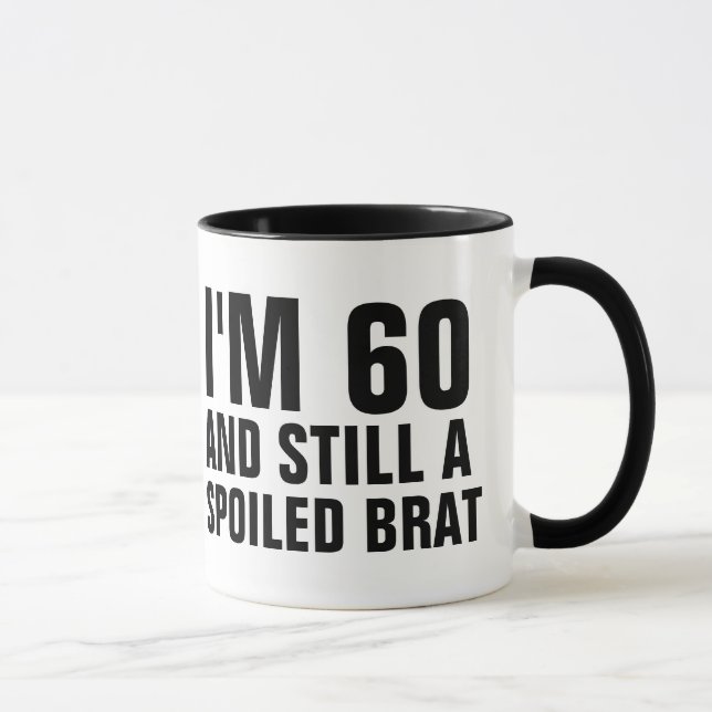 60:E BIRTHDAY FUNNY KAFFE KOPPAR, BRAT MUGG (Höger)