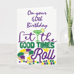 "60:e BIRTHDAY" LÅT BRA TIMES ROLL Kort