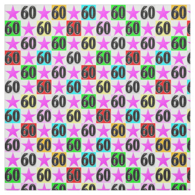 60:E BIRTHDAY TOPPEN STAR TYG (Provkarta)